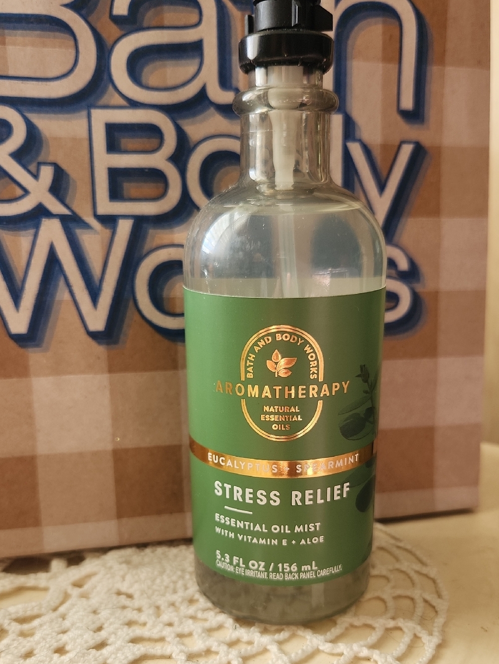 Bath & Body Works Aromatherapy Stress Relief Essential Oil Mist — Green